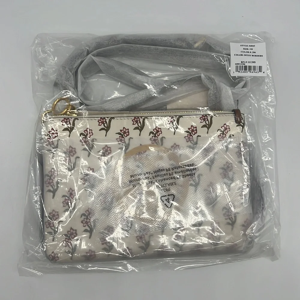 Tory Burch PERRY BOMBÉ PRINTED DOUBLE-ZIP Ditzy Borders Mini Bag